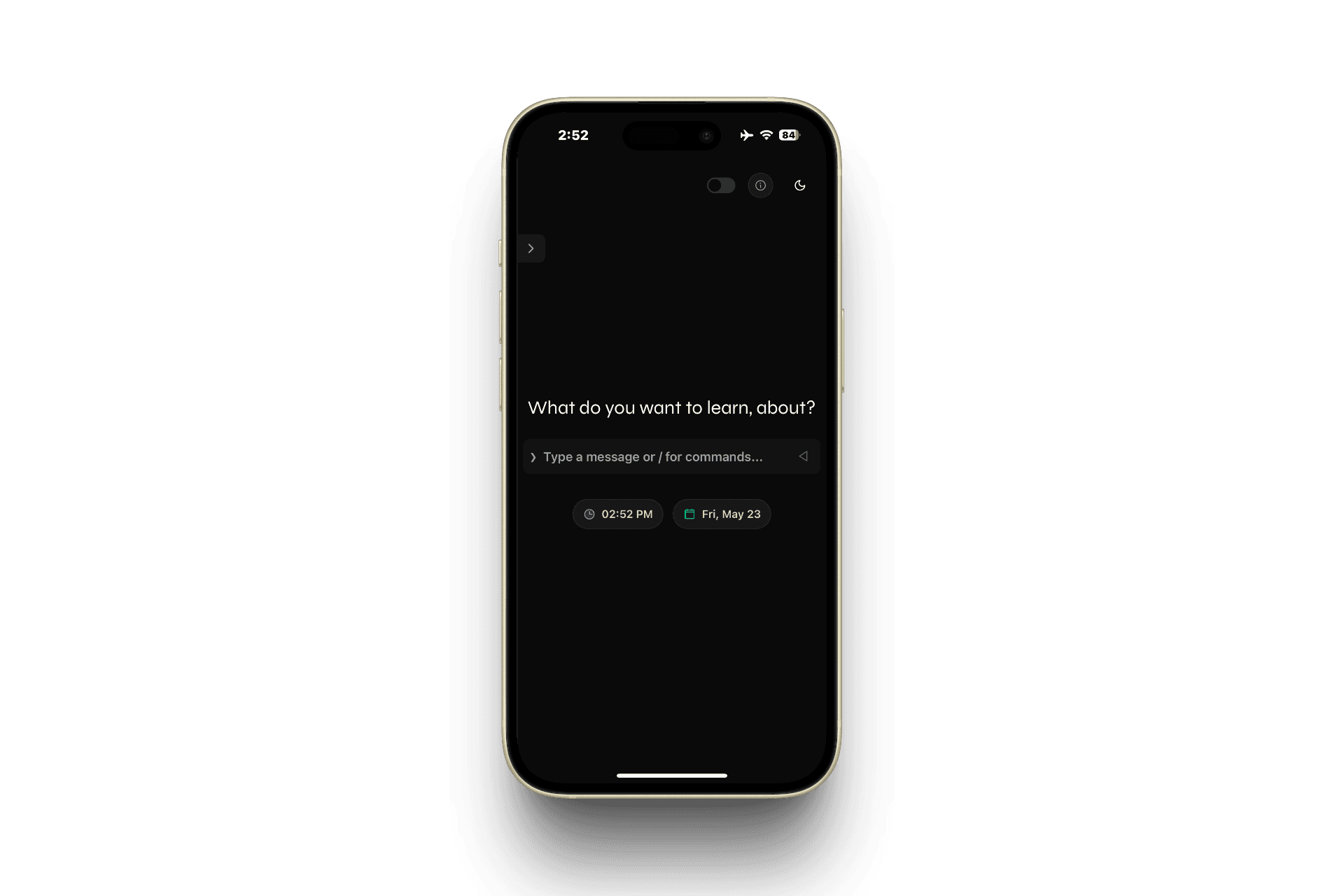 OpenBook App Interface on iPhone 15